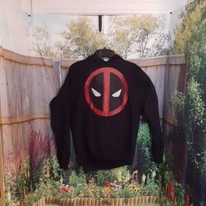 Marvel Deadpool Distressed Icon Big Chest Logo Pullover Hoodie, XL